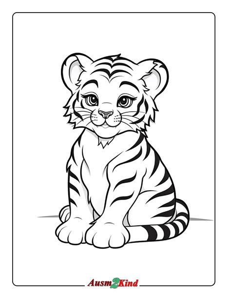 Ausmalbilder Tiger 28 Stück Malvorlagen Süßer Tiere Drucken
