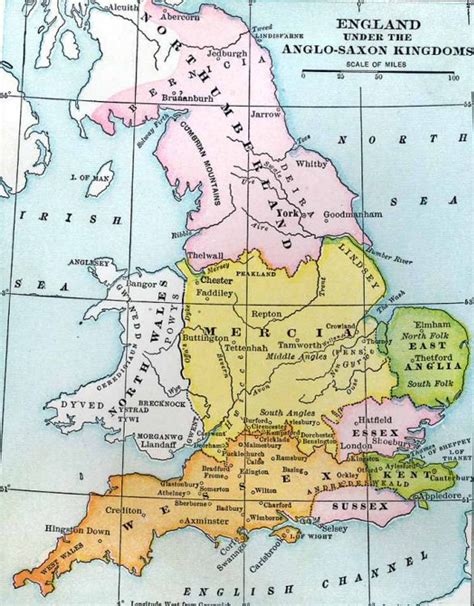 Map Of The British Isles During The Anglo Saxon Period Anglo Saxon