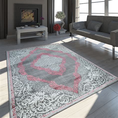 Teppiche in 120 x 170 cm, 160 x 230 cm, 200 x 290 cm & mehr. Orient Teppich Ornamente Rosa | Teppich.de