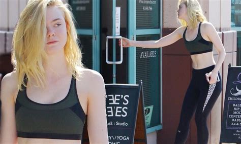 Elle Fanning Flashes Her Toned Midriff As She Hits The Gym Elle