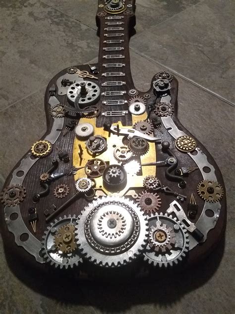 Custom Medium Steampunk Guitar Art Origina Etsy