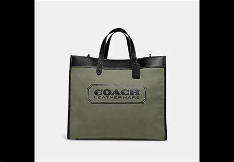 Coach® Field Tote 40 In Organic Cotton Canvas With Coach Badge