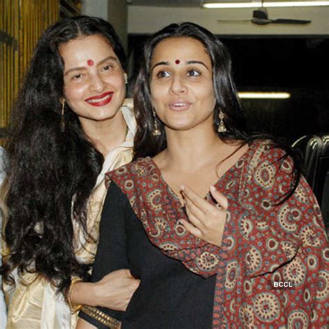 Rekha And Vidya Balan In Their No Make Up Looks And Messy Hairstyles