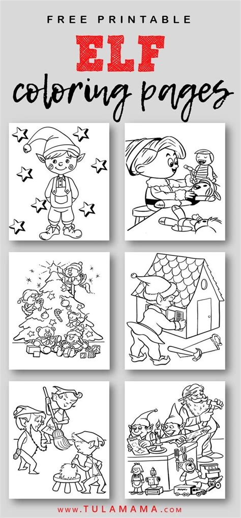 Free Printable Elf Coloring Pages Easy To Print Pin It Christmas