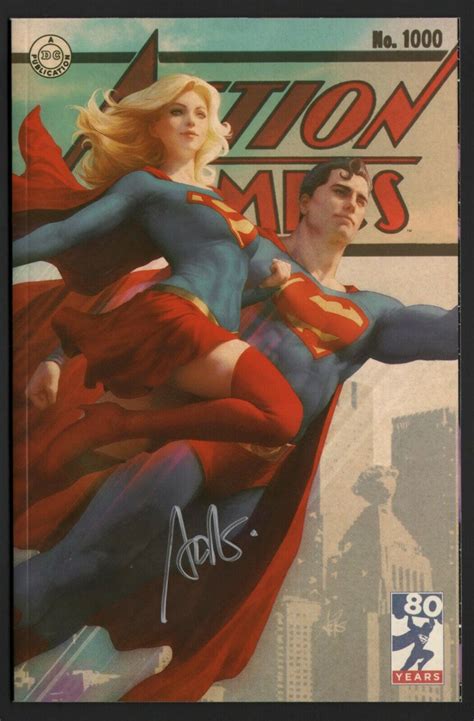 Superman Action Comics 1000 Signed Stanley Artgerm Lau Dc Variant Art