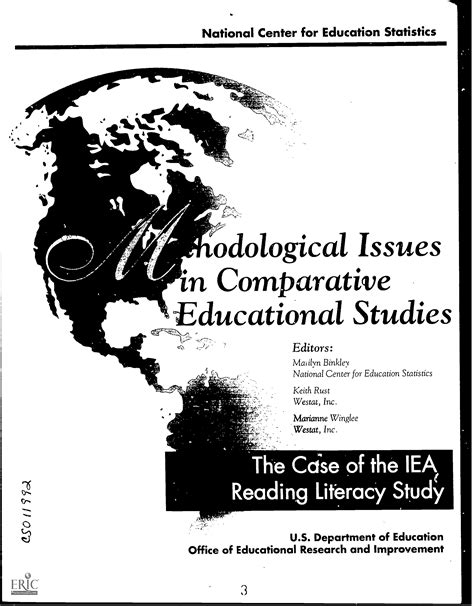 Methodological Issues In Comparative Educational Studies Ieanl
