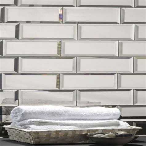 Reflections Silver 3x12 Polished Glass Tile Backsplash Tile Usa