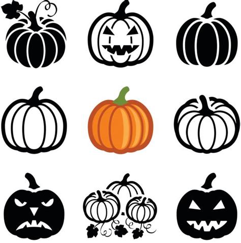 2500 Outline Pumpkin Silhouette Stock Illustrations Royalty Free