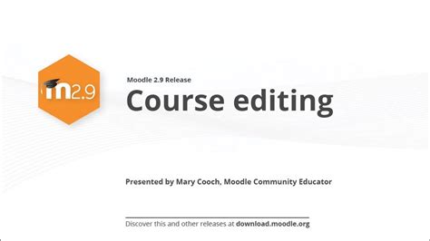 Moodle 29 Release Highlights Course Editing Youtube