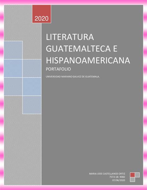 Calam O Portafolio Literatura Guatemalteca E Hispanoamericana
