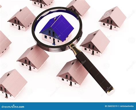 Searching Property Or Home Stock Illustration Illustration Of Sell
