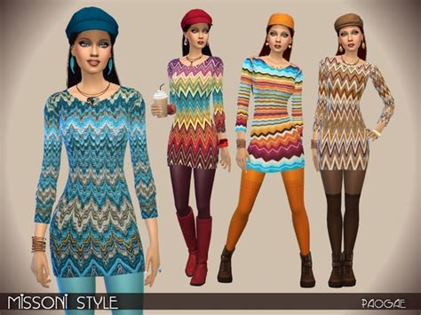 Four Sweaters By Paogae At Tsr Sims 4 Updates