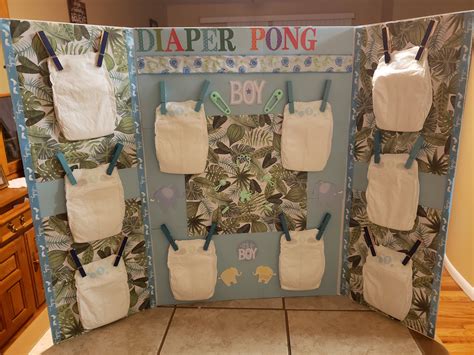 Diaper Pong Baby Shower Game Baby Shower Baby Shower Games Shower Games