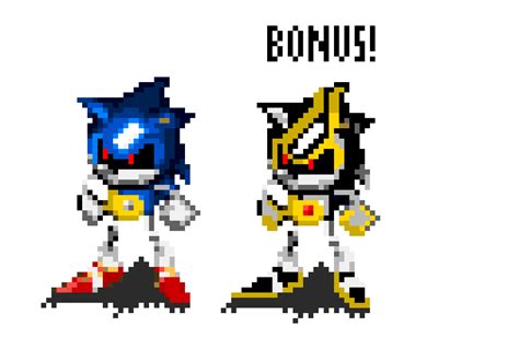 Pre Rendered Metal Sonic 101 Shard Bonus Pixel Art Maker