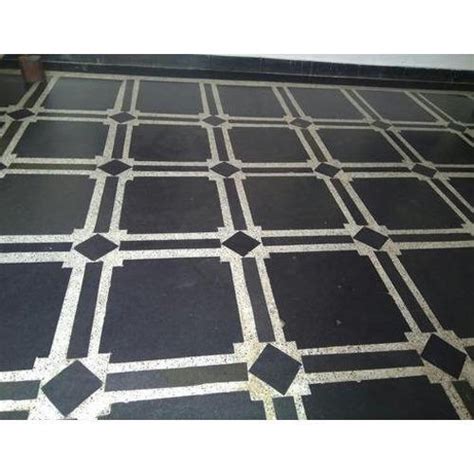 Black And White Kadappa Stone Tiles Thickness 18mm Size 18 X 24