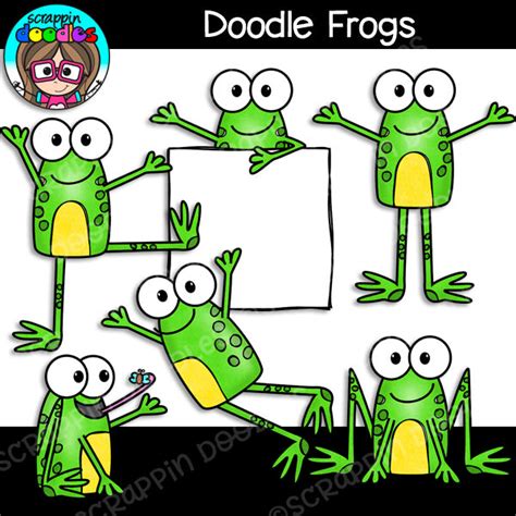 Doodle Frogs Clip Art Bundle Scrappin Doodles