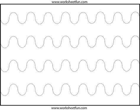 Curved Line Tracing 4 Worksheets Free Printable Worksheets