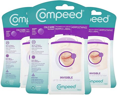 Compeed Invisible Cold Sore 15 Patches Approved Food