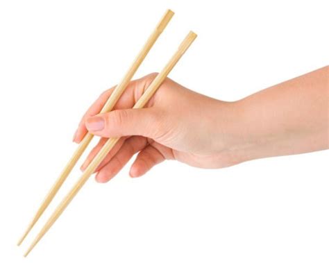 Use your chopsticks to pick up contents from a soup bowl. Chinese chopsticks