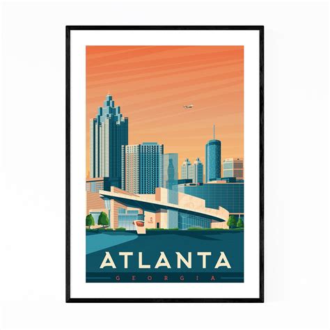 Atlanta Skyline Art Atlanta Skyline Atlanta Print Atlanta | Etsy | Noir ...