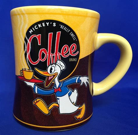 Vintage Donal Duck Disney Mugs Mugs Coffee Cups
