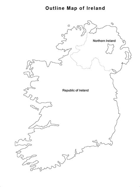 Cain Maps Outline Map Of Ireland Northern Ireland And Republic Of