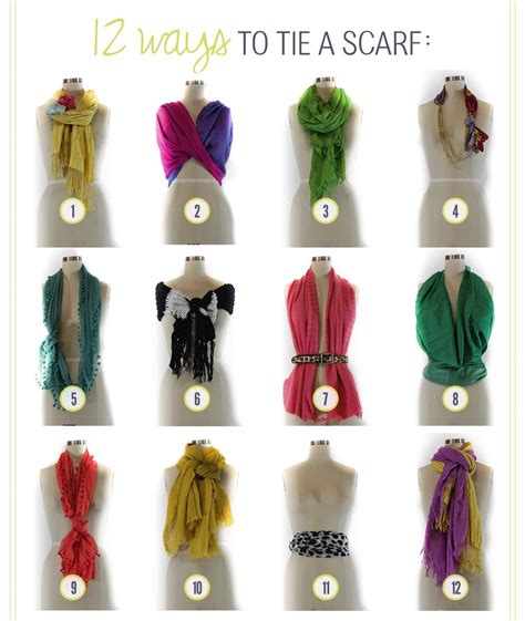12 Ways To Tie A Scarf Ways To Tie Scarves My Style How To Wear Scarves