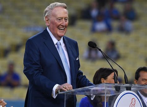 Baseball Fans Honor Iconic Dodgers Broadcaster Vin Scully On Social