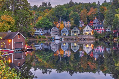 Lake Winnipesaukee New England Fall Foliage Landscape Photograph By