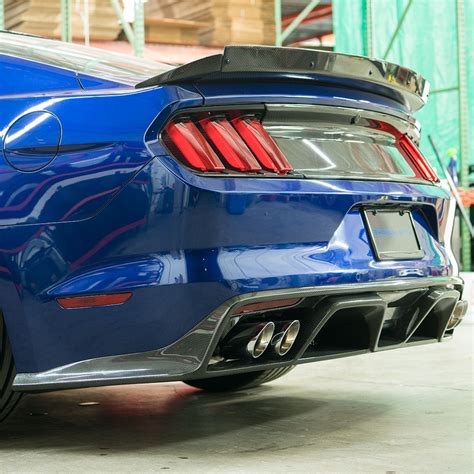 2015 2017 Mustang Gt350 Style Carbon Fiber Rear Diffuser Anderson