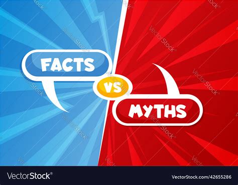 Myths Vs Facts Truth And False True And Fiction Vector Image
