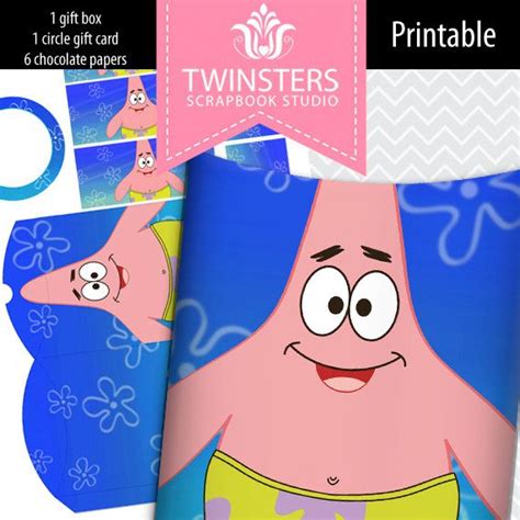 Printable Patrick Star Chocolate T Box With T By Twinsters 500