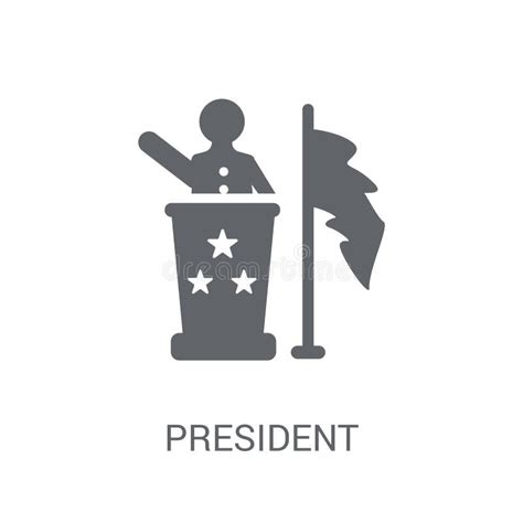 President Icon In Filled Thin Line Outline And Stroke Style Vector