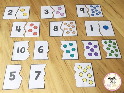 Preschool Number Puzzles For Numbers 1 To 10 Math Kids And Chaos