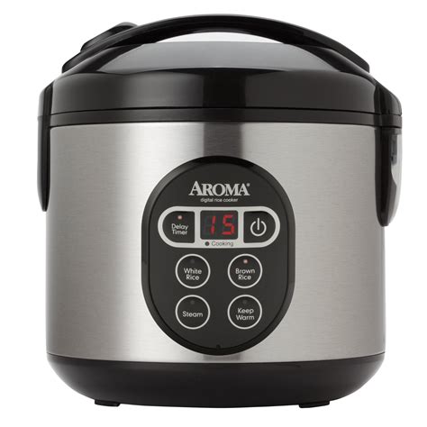 Aroma Digital Rice Cooker And Food Steamer 4 Cup Uncooked 8 Cup