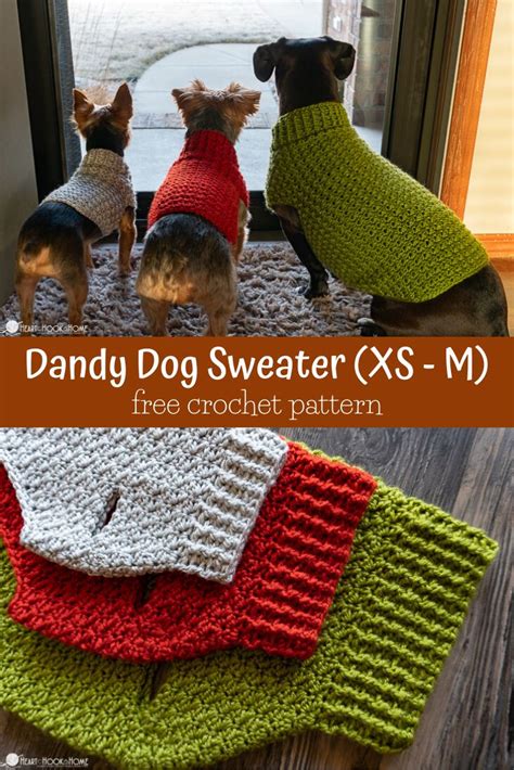 Dandy Dog Sweater Easy Crochet Dog Sweater Pattern Crochet Dog