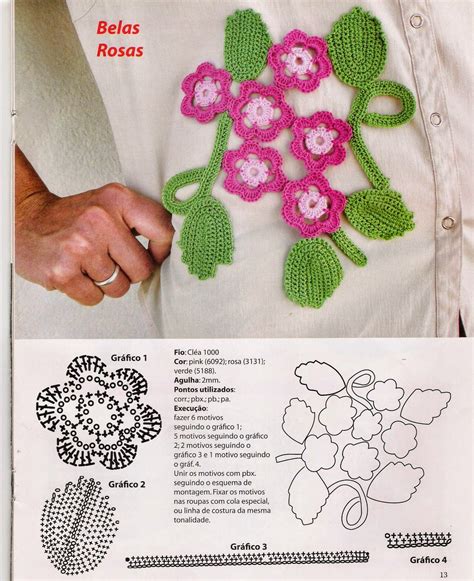 Flores En Crochet Paso A Paso Revistas De Crochet Y Tejidos Gratis