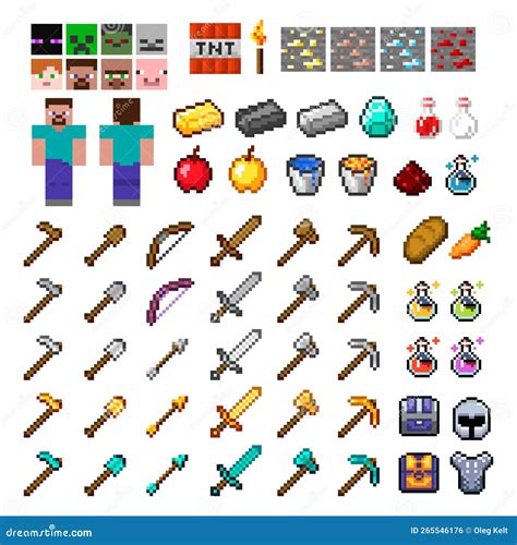 Minecraft Items Pixel Art
