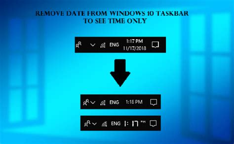 How To Remove The Date From The Windows 10 Taskbar Clock Show Only Time