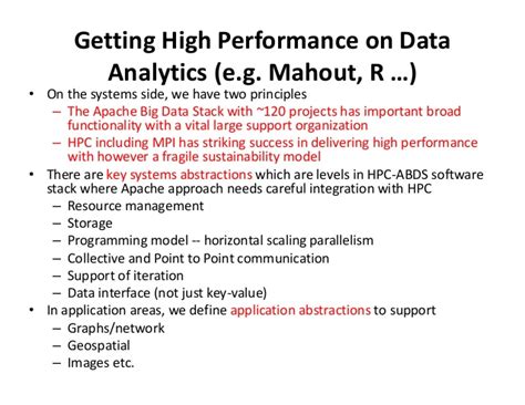 Hpc Abds The Case For An Integrating Apache Big Data Stack With Hpc
