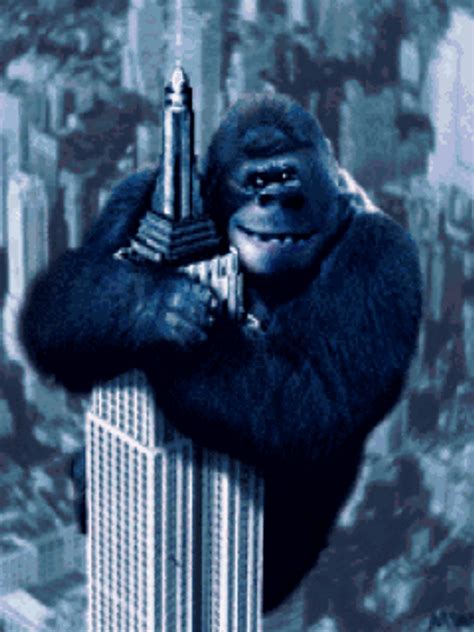 King Kong Hanging Onto Empire State Building 