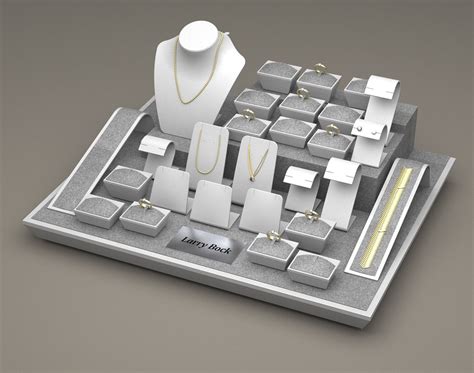 Branded Gold Jewelry Display Set On Behance Jewellery Shop Design