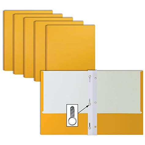 Dark Yellow Paper 2 Pocket Folders With Prongs 50 Pack By Better