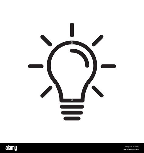 Lightbulb Icon Vector Isolated On White Background Stock Vector Image