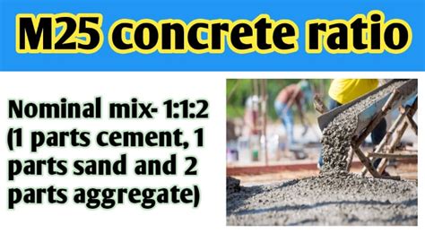 What Is M25 Grade Concrete Ratio
