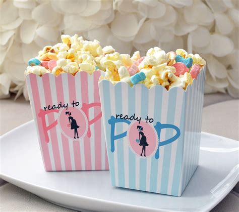 Baby Shower Popcorn Boxes Bomboniere Per Baby Shower Festa A