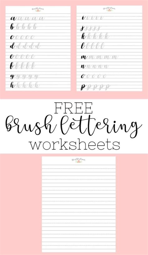 Brush Lettering And Beyond Lettering Worksheets And Practice Routine ⋆ 29f