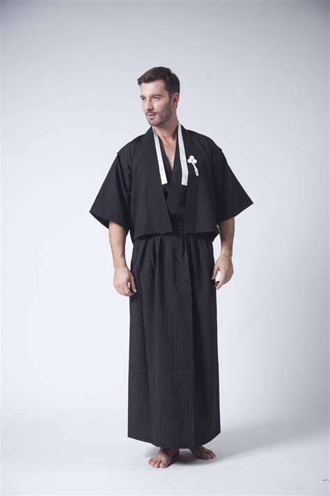 Men Japanese Kimono Bathrobe Pajamas Cotton Robe Clothing Yukata Random