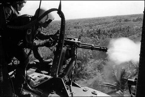 Door Gunner In Action Vietnamwarmemories Helicopter