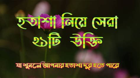 হতাশা নিয়ে সেরা ২১টি উক্তি Ll Bast Motivational Bangla Quotes Ll Youtube